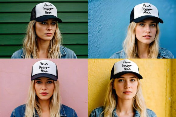 Download Trucker Hat Jpg Mockup Images Set - Jpg mockup Collection