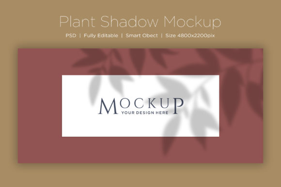 Download Horizontal Frame Mockup with Leaf Shadow - Frame mockup Collection
