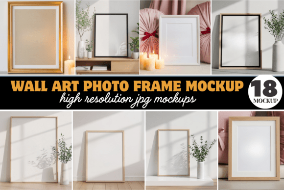 Download Wall Art Photo Frame Mockup Bundle - Wall art Collection